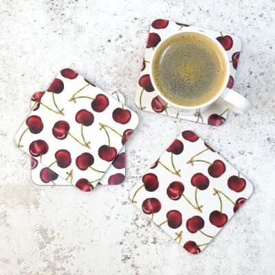 Cherry Coasters - Set of 4