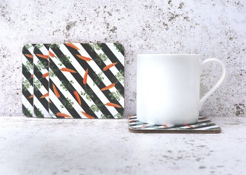 Carrot Coasters - Set of 4