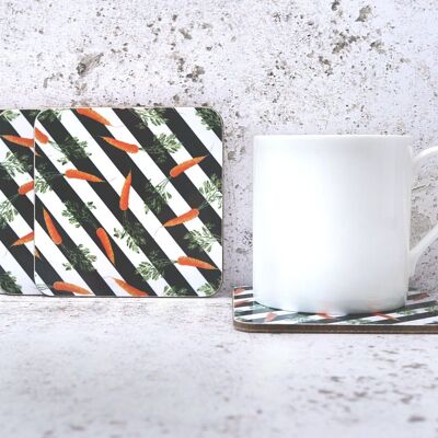 Carrot Coasters - Set of 4