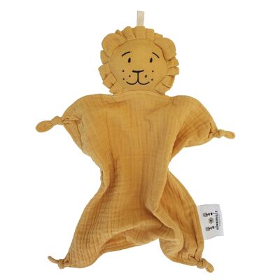 Animal de peluche león ocre GOTS