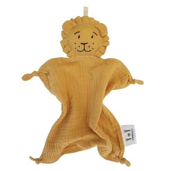 Peluche lion ocre GOTS 1