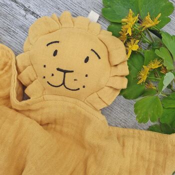 Peluche lion ocre GOTS 5