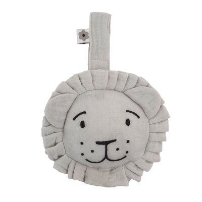 Hochet suspendu lion gris eco