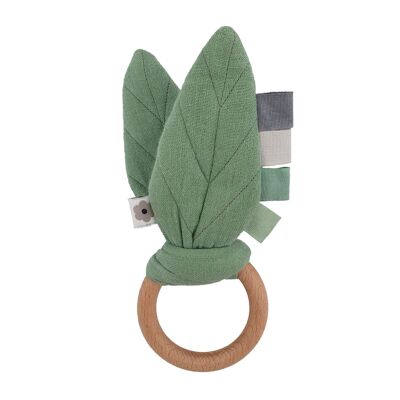 Crinkle baby toy leaves green eco