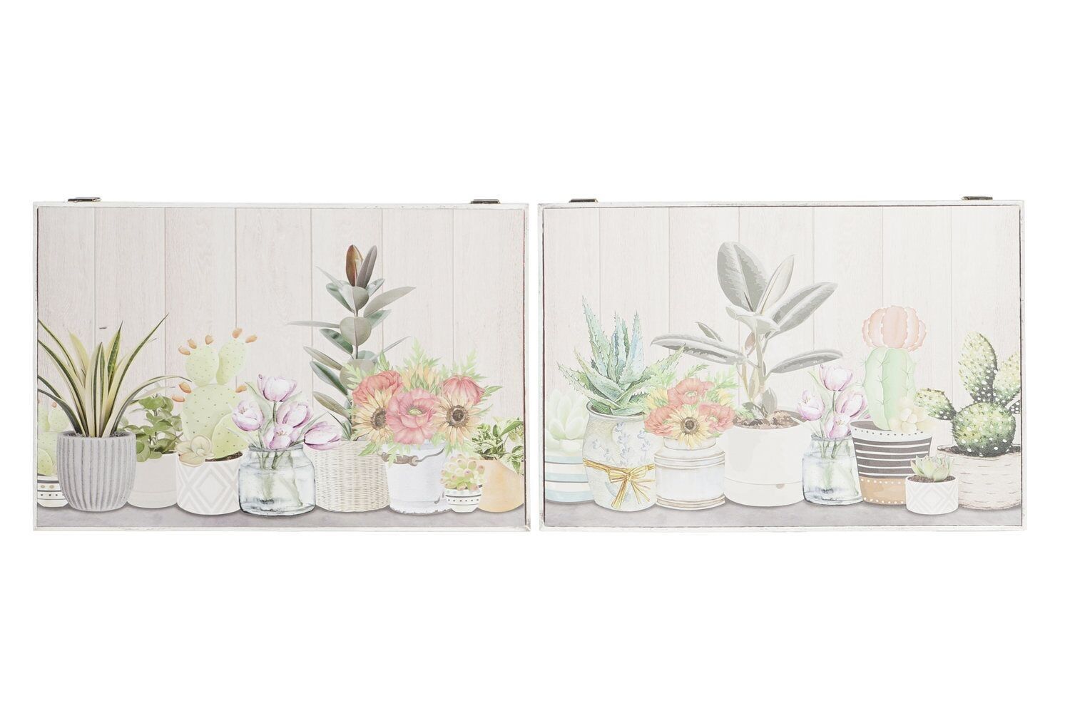 Piano di lavoro in MDF 46,5x6x31,5 vasi 2 assortiti. GL201529