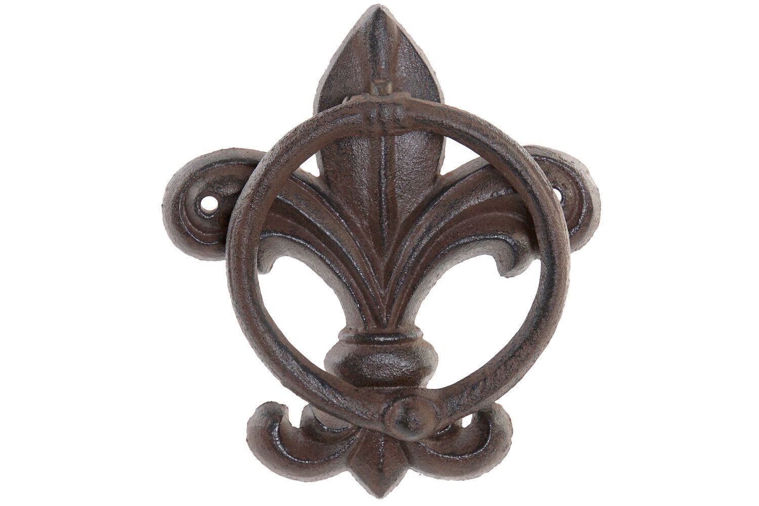 Picaporte hierro colado 14x3x16 flor marron oscuro HF200757