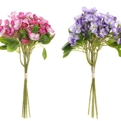 POLYESTER BOUQUET PE 20X12X33 HYDRANGEA 2 ASSORTED. JA199488