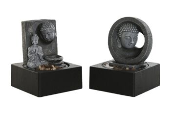 FONTAINE LED RÉSINE 18X18X24 BOUDDHA 2 ASSORTIMENT. FU205795 5