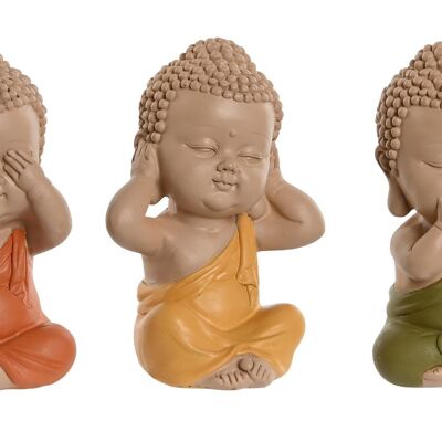 Harzfigur 5,5X5X10,5 Buddha 3 Sortiment. FD210291