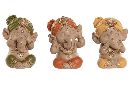 Figura Resina 7,5X6,5X9 Ganesha 3 Surt. FD210293