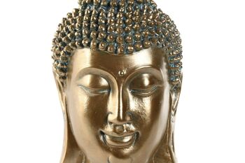 FIGURINE EN RÉSINE 16X15,5X28 BOUDDHA VIEILLI DORÉ FD210451 2