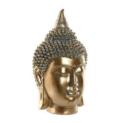 Figura in resina 16X15.5X28 Buddha dorato invecchiato FD210451