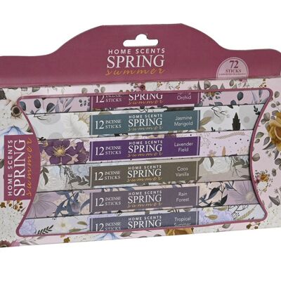 INCENSE STICK SET 72 AROMA 27X2X18 FLORAL IN205917
