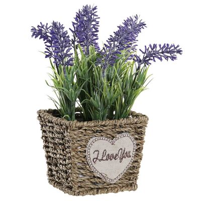 PLANT PE METAL 12X12X22 LAVENDER LILAC JA182811