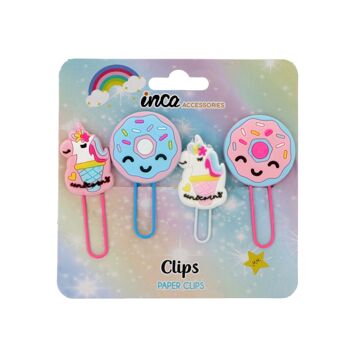 Set 4 Grands Trombones - Métal - Licorne et Donut 4