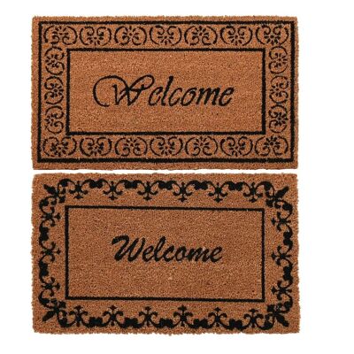 COCO RUBBER DOORMAT 75X45X2,3 2 ASSORTMENTS. FL202074