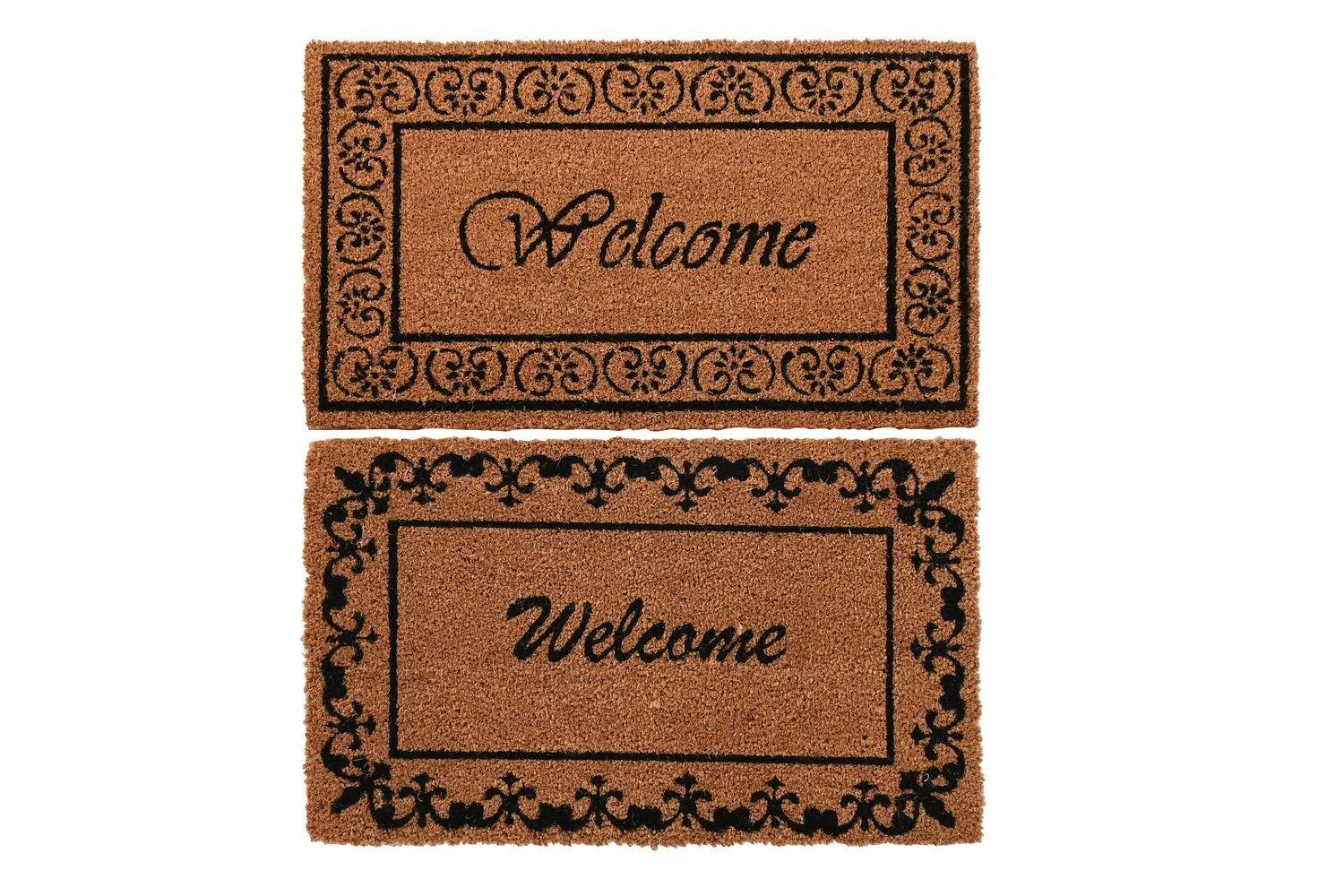 COCO RUBBER DOORMAT 75X45X2,3 2 ASSORTMENTS. FL202074