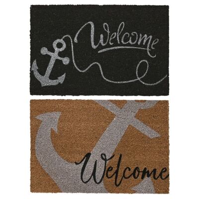 RUBBER COCONUT FIBER DOORMAT 60X40X1,5 ANCHOR 2 ASSORTMENTS. FL204071