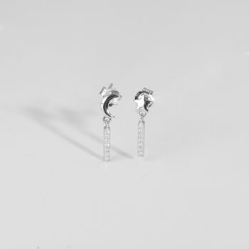 Boucles d'oreilles Nelan en argent sterling 925 2