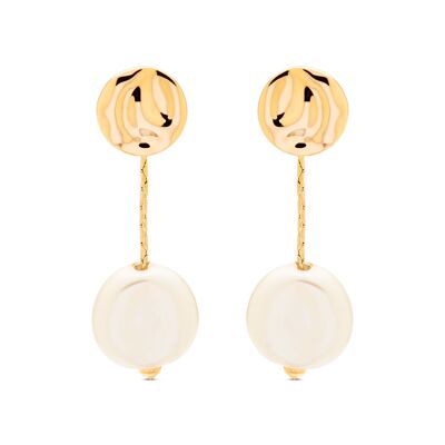 Vidthas earrings with 18 kt yellow gold finish