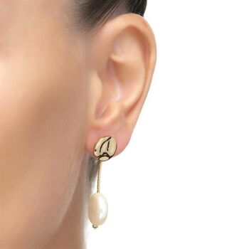 Boucles d'oreilles Vidthas avec finition en or jaune 18 kt 3
