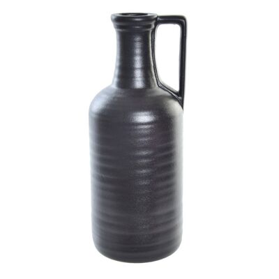 PORCELAIN VASE 13X13X32 MATTE BLACK JR195062