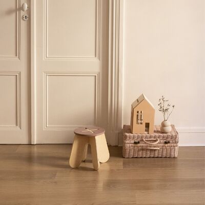 Kids Room - Taburete infantil de madera violeta