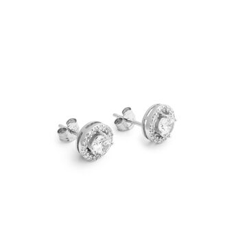 Boucles d'oreilles en pierres précieuses légendaires en argent sterling 925 8
