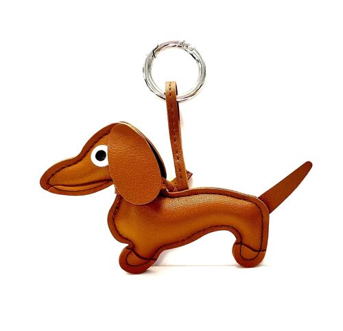 Keychain dog brown