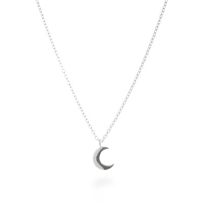 Rose Gold Plated 925 Sterling Silver Crescent Necklace