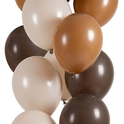 Luftballons Mokka-Schokolade 33cm - 12 Stück