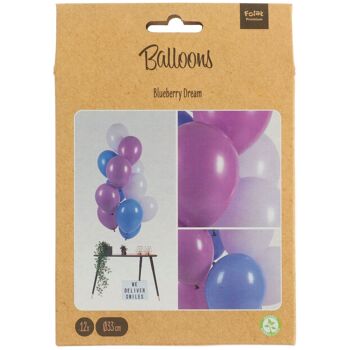 Ballons Blueberry Dream 33cm - 12 pièces 3