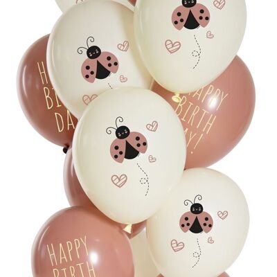 Balloons Birthday Ladybug 33cm - 12 pieces