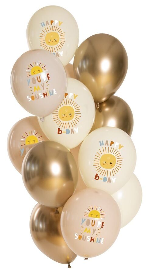 Balloons Birthday Sunshine 33cm - 12 pieces