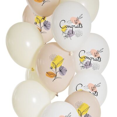 Balloons Congrats 33cm - 12 pieces