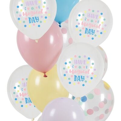 Balloons Have A Magical Day 33cm - 12 pieces