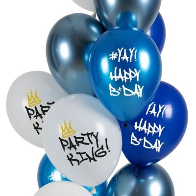 Ballons Party King 33cm - 12 pièces