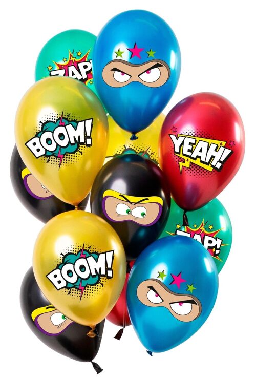 Balloons Birthday Hero 33cm - 12 pieces