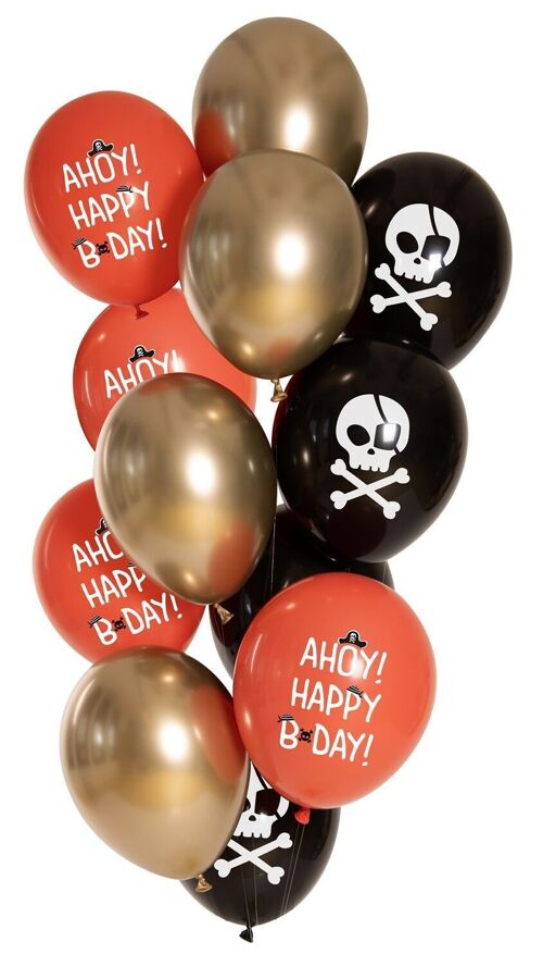 Balloons Birthday Pirate 33cm - 12 pieces
