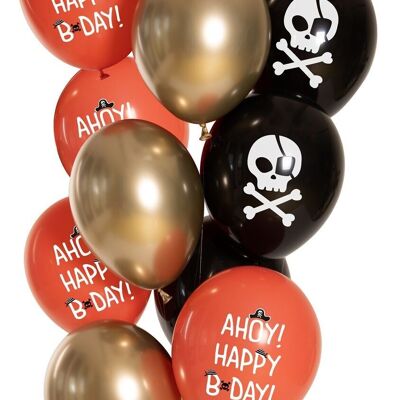 Balloons Birthday Pirate 33cm - 12 pieces