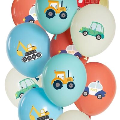 Ballons Car Party 33cm - 12 pièces