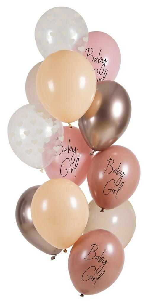 Balloons Baby Girl 33cm - 12 pieces