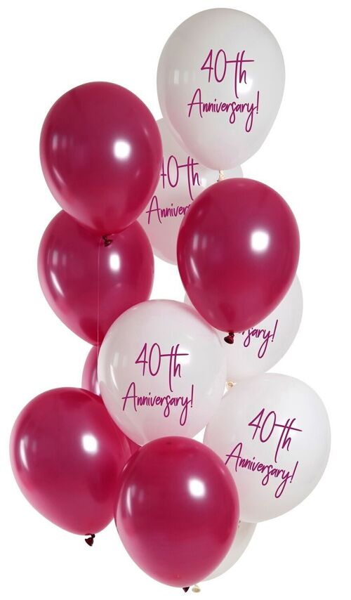 Balloons Ruby Anniversary 33cm - 12 pieces