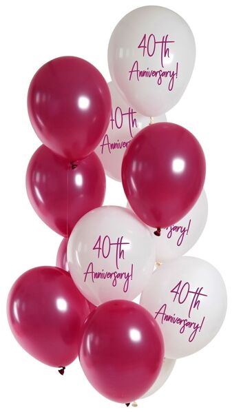 Ballons Ruby Anniversary 33cm - 12 pièces 1