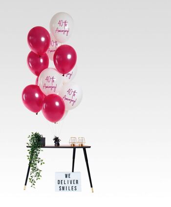 Ballons Ruby Anniversary 33cm - 12 pièces 2