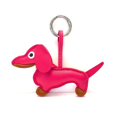 Schlüsselanhänger Hund rosa
