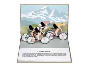Livre tout public - À bicyclette / livre pop up retraçant l'épopée du vélo 1