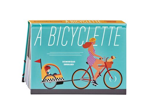 Livre tout public - À bicyclette / livre pop up retraçant l'épopée du vélo