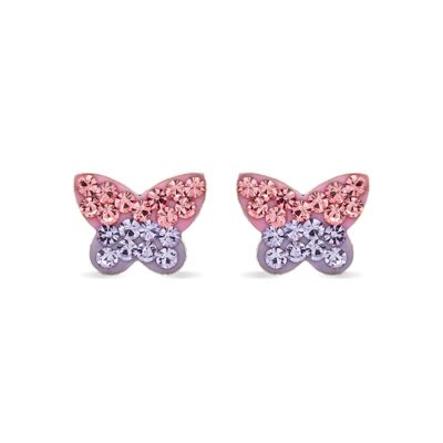 Boucles d'oreilles papillon en argent sterling 925