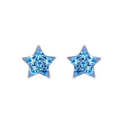 Boucles d'oreilles étoile en argent sterling 925
